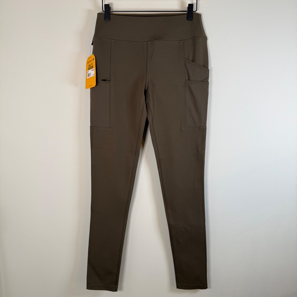 Carhartt Force Lightweight Utility Legging Extra Small Tall Brown Fitted Cargo